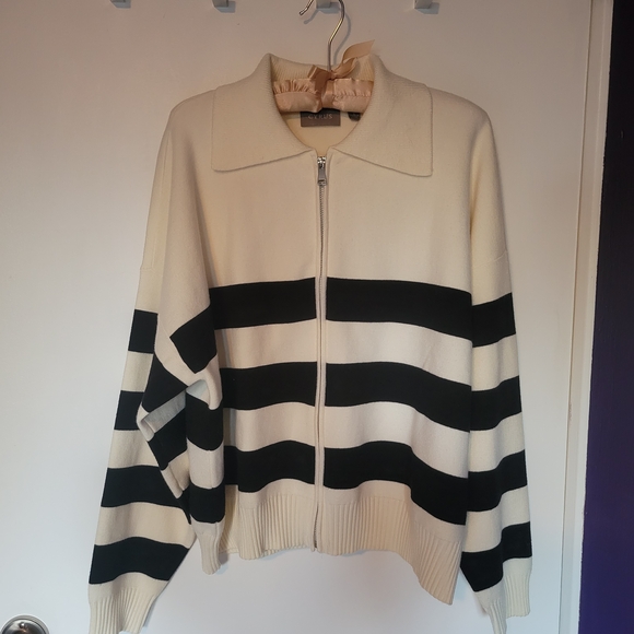 Cyrus Cream Ribbed Sweater - Picture 1 of 4